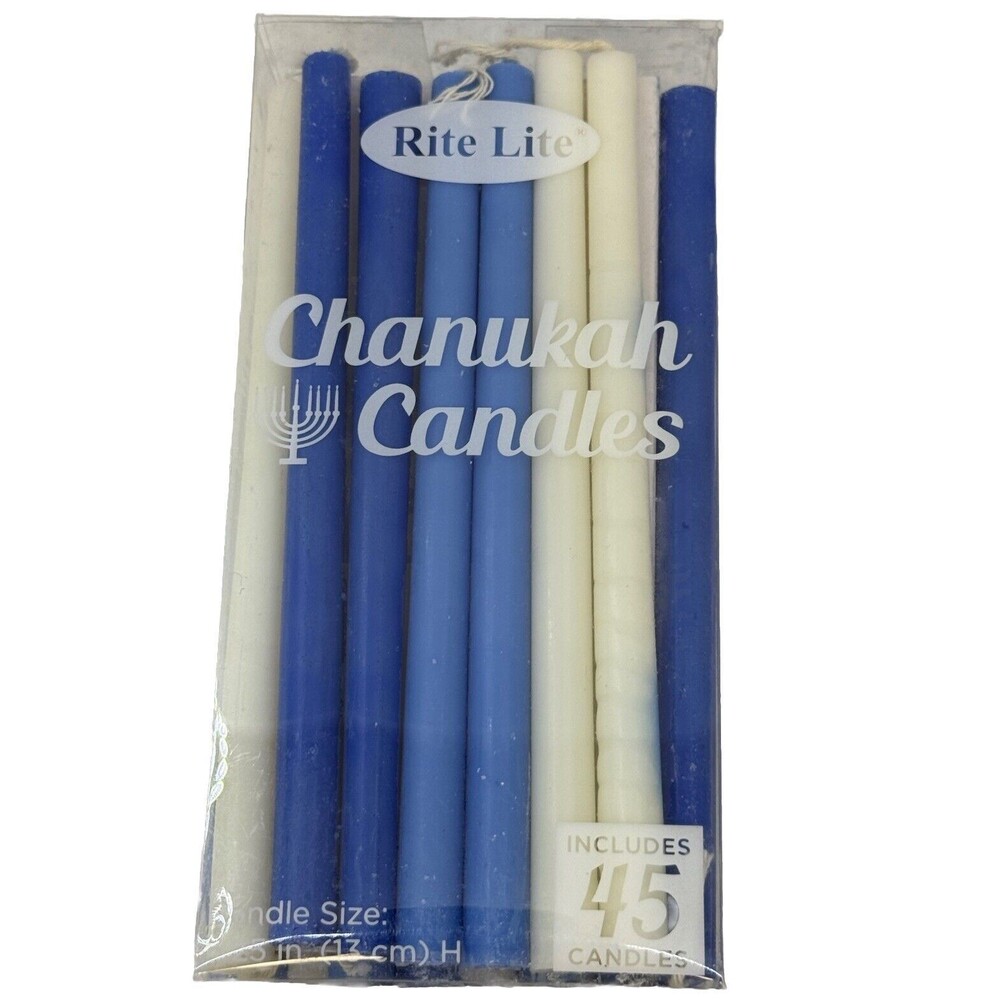 Rite Lite LTD Chanukah Hanukkah Judaica Blue White‎ Candles Menorah
